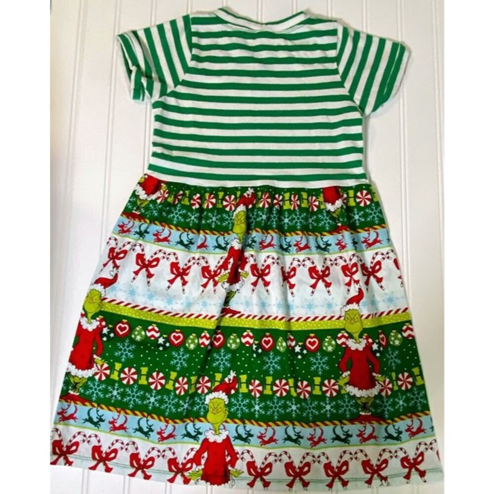 The Grinch Dress Boutique Christmas Girls Size 5/6 Handmade by Sacha's Creations